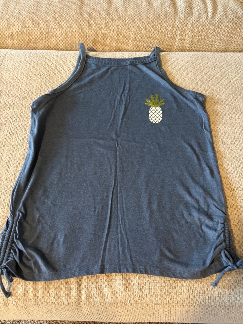 wonder nation Blue Pineapple Graphic Tank Top